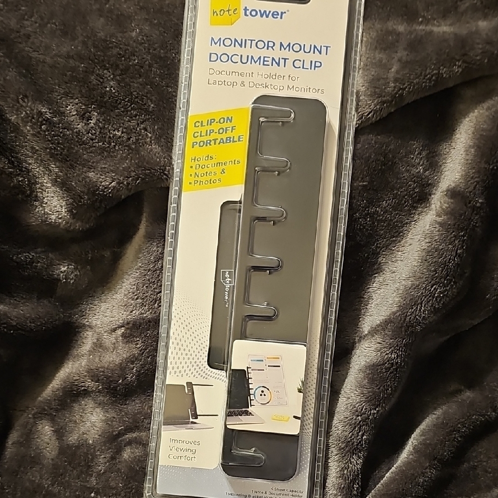 Monitor Mount Document Clip